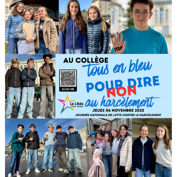 Tous en bleu pour dire NON au harcèlement